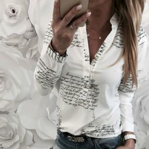 White Letter Printed shirt